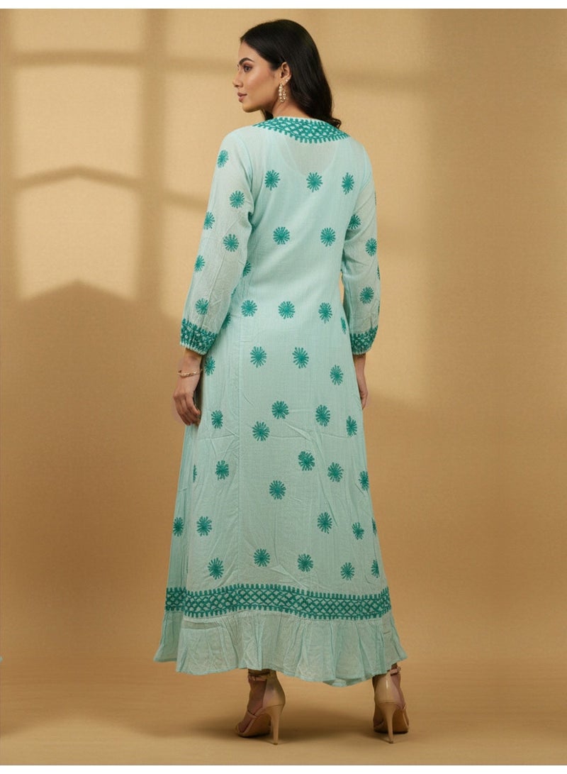 الايا كفتان مطرز يدويًا بشيكانكاري من المودال - Image 2